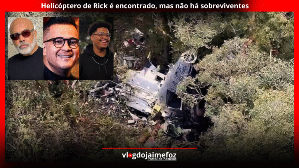 Helicóptero que levava cantor Rick cai na Serra de Santa Catarina; cinco pessoas morrem