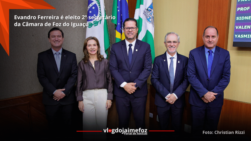 Evandro Ferreira assume 2ª Secretaria da Câmara de Foz do Iguaçu