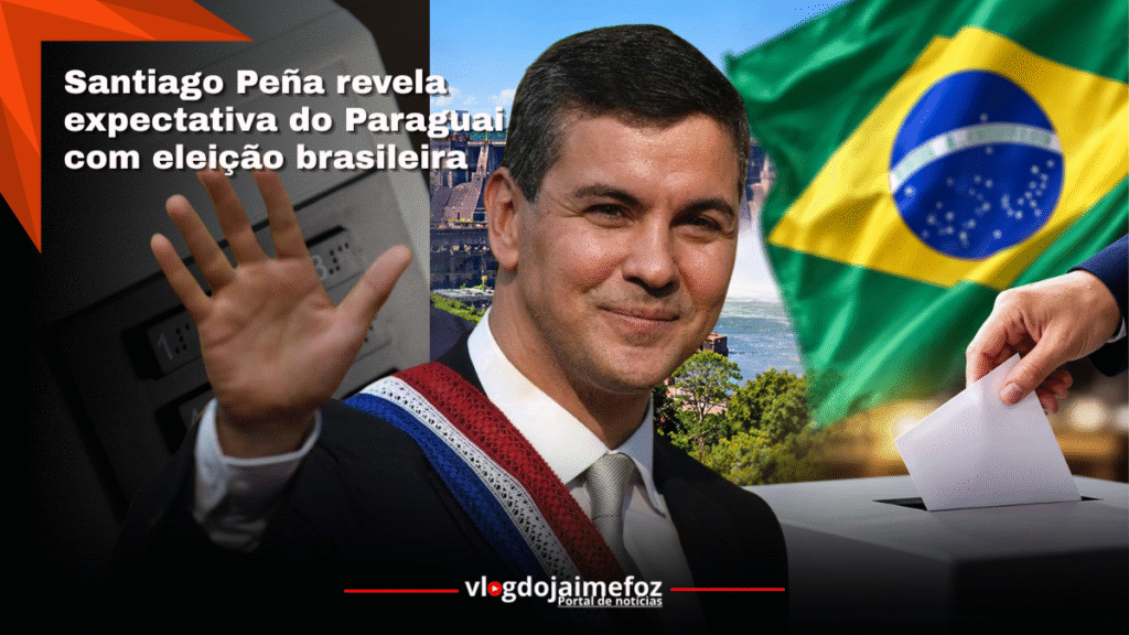 Santiago Peña diz que Paraguai estará de olho na eleição presidencial do Brasil