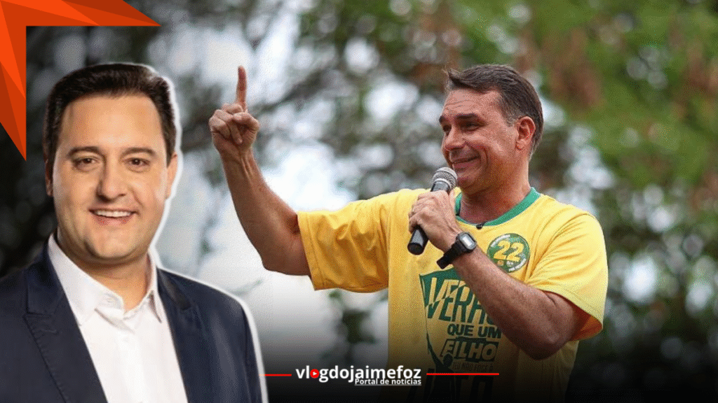 Ratinho Junior declara apoio a Flávio Bolsonaro no segundo turno e movimenta cenário político