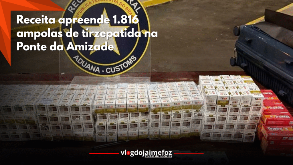 Receita apreende 1,8 mil ampolas de tirzepatida escondidas em brinquedos e perfumes em Foz